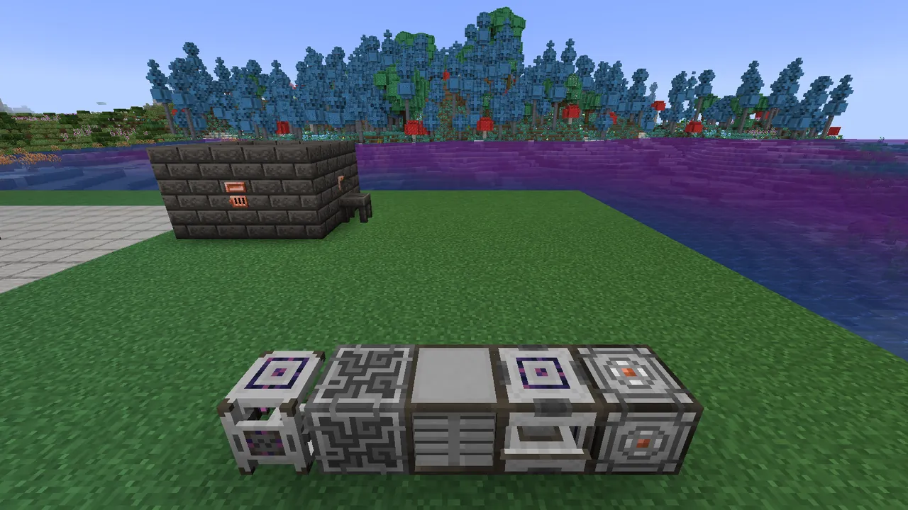 The core blocks of AE2: charger, ME controller, ME drive, inscriber and energy acceptor.