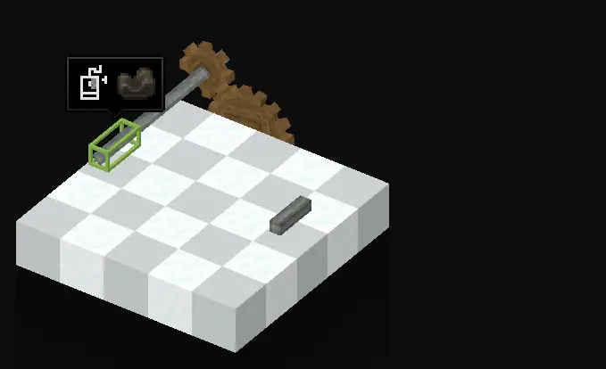 Create Ponder animation: Belts move items between machines